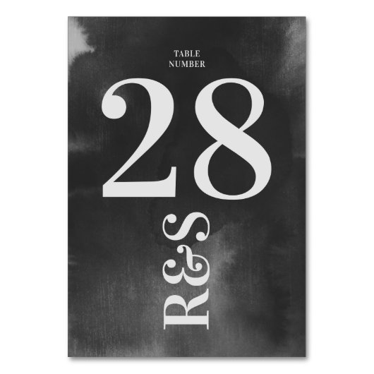 Gray Art Big Monogram Modern Bold Simple Wedding Kaart (Voorkant)