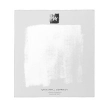 Gray Artistic Formal Monogram Name Unique Elegant