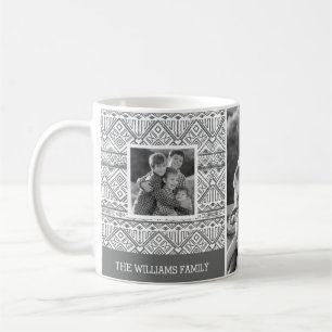 Gray Aztec Pattern   Foto's en tekst van de famili Koffiemok