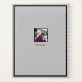 Gray Background Girl Mode Modern Elegant Red Planner (Achterkant)