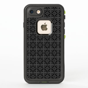 Gray Baroque Pattern op Black