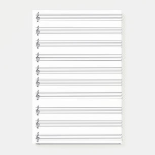 Gray Bars of Music Post-it® Notes