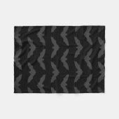 Gray Bat Silhouette Pattern Fleece Deken (Voorkant (Horizontaal))