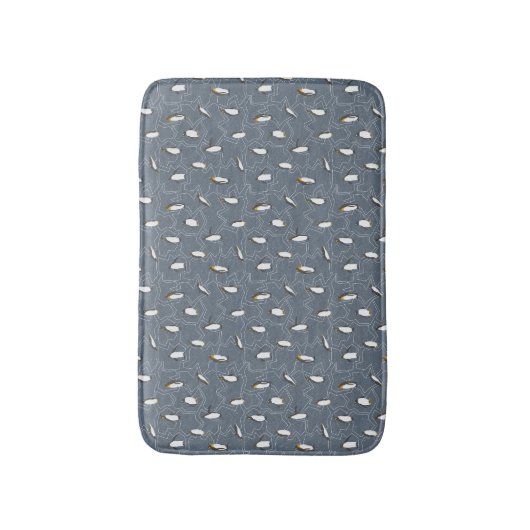 Gray Bath Mat met schattige pinguïns (Voorkant Verticaal)