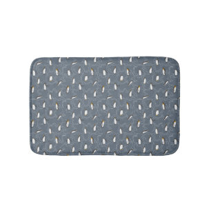 Gray Bath Mat met schattige pinguïns