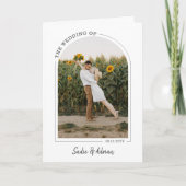 Gray Beauful Arch Photo Wedding Program Programma (Voorkant)