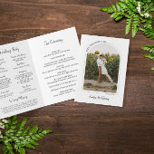 Gray Beauful Arch Photo Wedding Program Programma