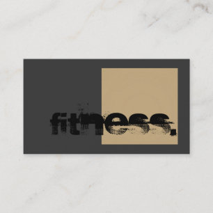 Gray Beige Personal Trainer Fitness Visitekaartje