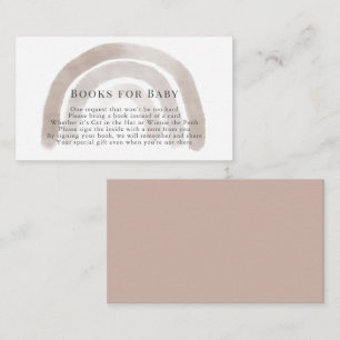 Gray Beige Rainbow Waterverf Book Request Informatiekaartje
