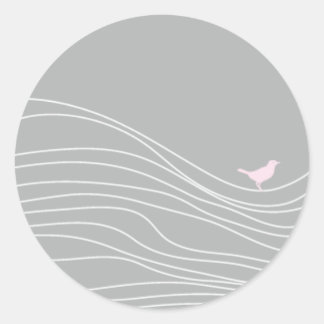 Gray Bird Ronde Sticker