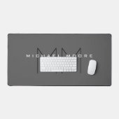 Gray Black Bold Monogram Modern minimalist Bureaumat (Keyboard & Muis)