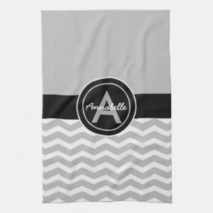 Gray Black Chevron Theedoek