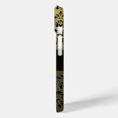 GRAY BLACK DAMASK GEM STONE MONOGRAM Case-Mate iPhone CASE (Achterkant / Links)