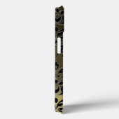 GRAY BLACK DAMASK GEMSTONE MONOGRAM Floral Case-Mate iPhone Case (Achterkant / Rechts)