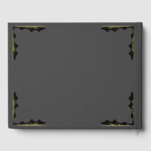 Gray Black Dragon Monogramme Imaginaire Mariage (Verso)
