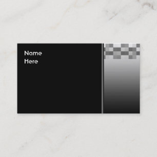 Gray, Black en White Squares Pattern. Visitekaartje