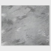 Gray Black Silver Grahite Marble Shiny Glam Cadeaupapier (Vlak)