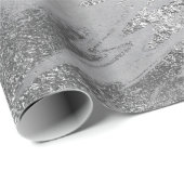 Gray Black Silver Grahite Marble Shiny Glam Cadeaupapier (Rol Hoek)