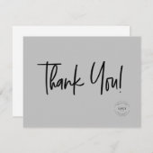 Gray Black White Company Logo Merci social (Devant / Derrière)