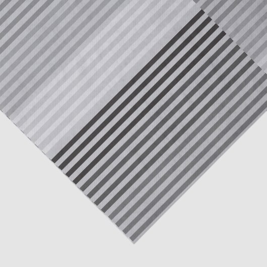 Gray, Black, White Stripes Tissuepapier (Detail)