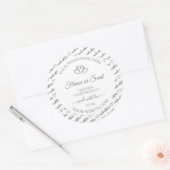 Gray Blanc Cloud produit Étiquette Coeurs mignons (Enveloppe)