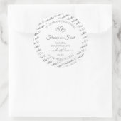 Gray Blanc Cloud produit Étiquette Coeurs mignons (Sac)