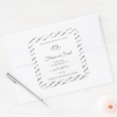 Gray Blanc Cloud produit Étiquette Coeurs mignons (Enveloppe)