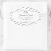 Gray Blanc Cloud produit Étiquette Coeurs mignons (Sac)