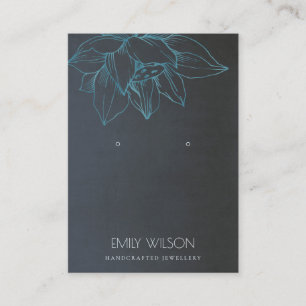 GRAY BLAUWGROEN BLAUW LOTUS EENVOUDIGE OPSLAG VISITEKAARTJE