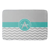 Gray Blauwgroen Chevron Badmat (Voorkant)
