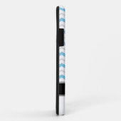 Gray & Blue Chevron Monogram iPhone 5 Hoesje (Achterkant/rechts)