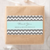Gray Blue Chevron Wedding Labels (Insitu)