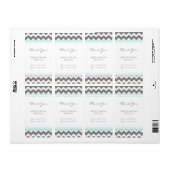 Gray Blue Chevron Wedding Labels (Full Sheet)