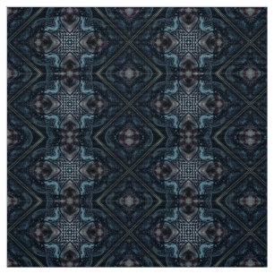 GRAY BLUE CROSSESi, GEOMETRISCHE METAALEFFECTEN Stof