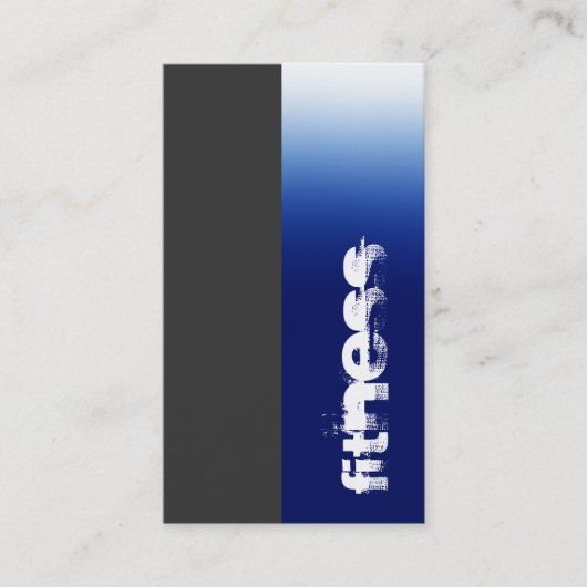 Gray Blue Personal Trainer Visitekaartje (Voorkant)