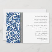 Gray Blue Wedding Vow Renewal Uitnodiging (Achterkant)