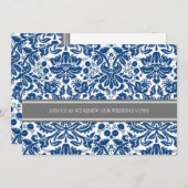 Gray Blue Wedding Vow Renewal Uitnodiging (Voorkant / Achterkant)