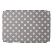 Gray & Blush Pink Dot Modern Badmat (Voorkant)