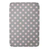 Gray & Blush Pink Dot Modern Badmat (Voorkant Verticaal)