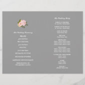 Gray | Blush Pink Pioenrozen Trouwprogramma (Achterkant)