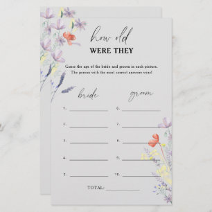 Gray Boho Floral Hoe oud waren ze in het bruidsspe