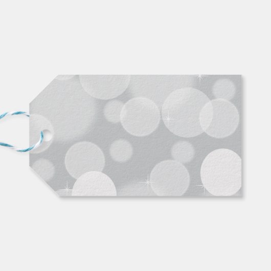 Gray Bokeh Cadeaulabel (Achterkant Horizontaal)