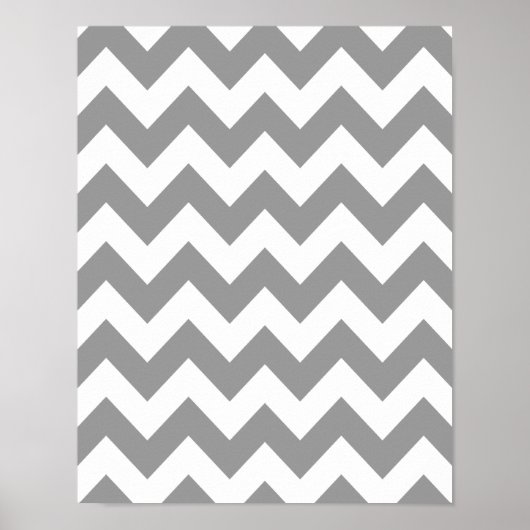 Gray Bold Chevron Poster (Voorkant)