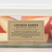 Gray Border & Line Ingredients List Kraft Labels (Aangebracht)