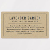 Gray Border & Line Ingredients List Kraft Labels (Design 1)
