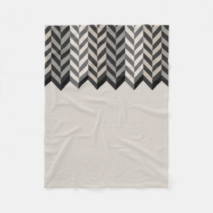 Gray Borderbone Stripes Pattern Fleece Deken