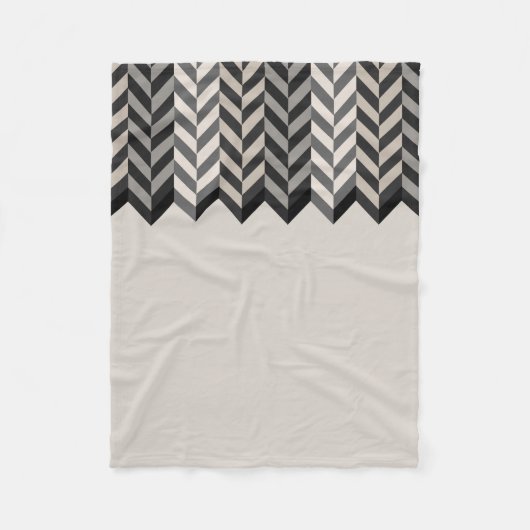 Gray Borderbone Stripes Pattern Fleece Deken (Voorkant)