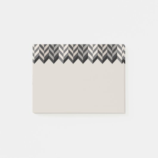 Gray Borderbone Stripes Pattern Post-it® Notes (Voorkant)