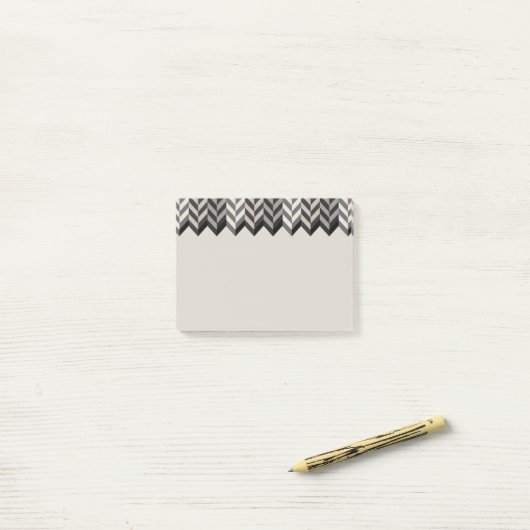 Gray Borderbone Stripes Pattern Post-it® Notes (Op bureau)
