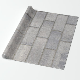Gray Brick Cement Sidewalk Cadeaupapier